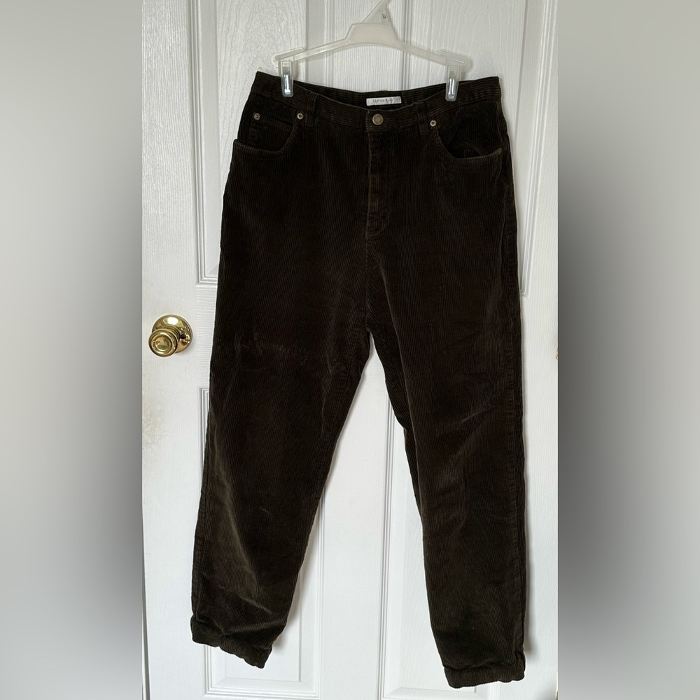 Dark Green Corduroy Pants from Jones New York (Stretch), Size 10